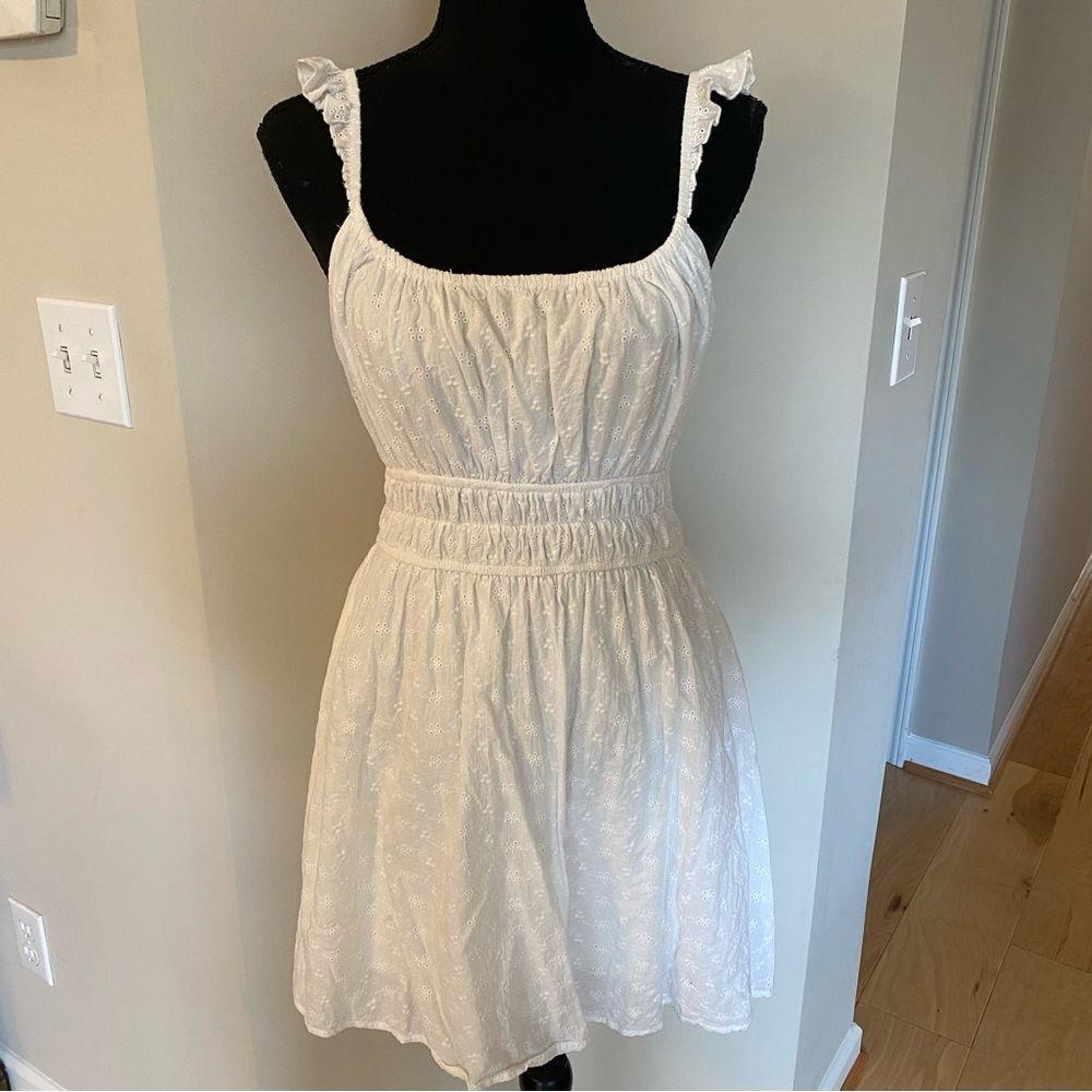 Red Dress Boutique White Broderie Mini Dress Size M